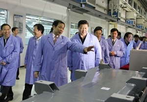 Xi Jinping, member of the Standing Committee of the Political Bureau of CPC Central Committee, member of the Secretariat of the CPC Central Committee and Vice-President of the State inspected in our c